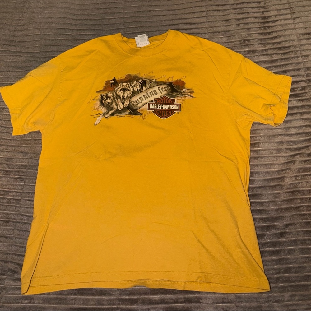 Harley-Davidson Men's Yellow Tee